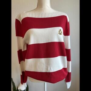 Ralph Lauren Nautical  Striped  w/ Crest Emblem